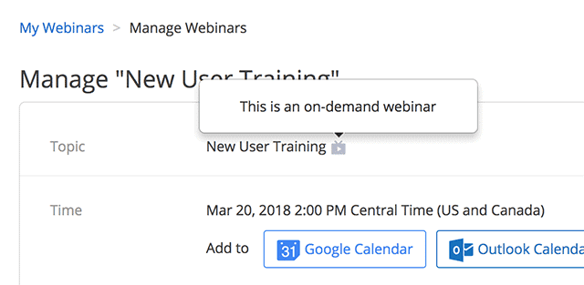 on demand webinar