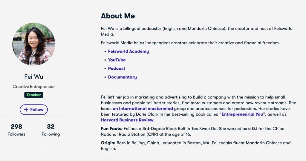 Feisworld on Skillshare - Fei Wu. Skillshare Deal March 2023