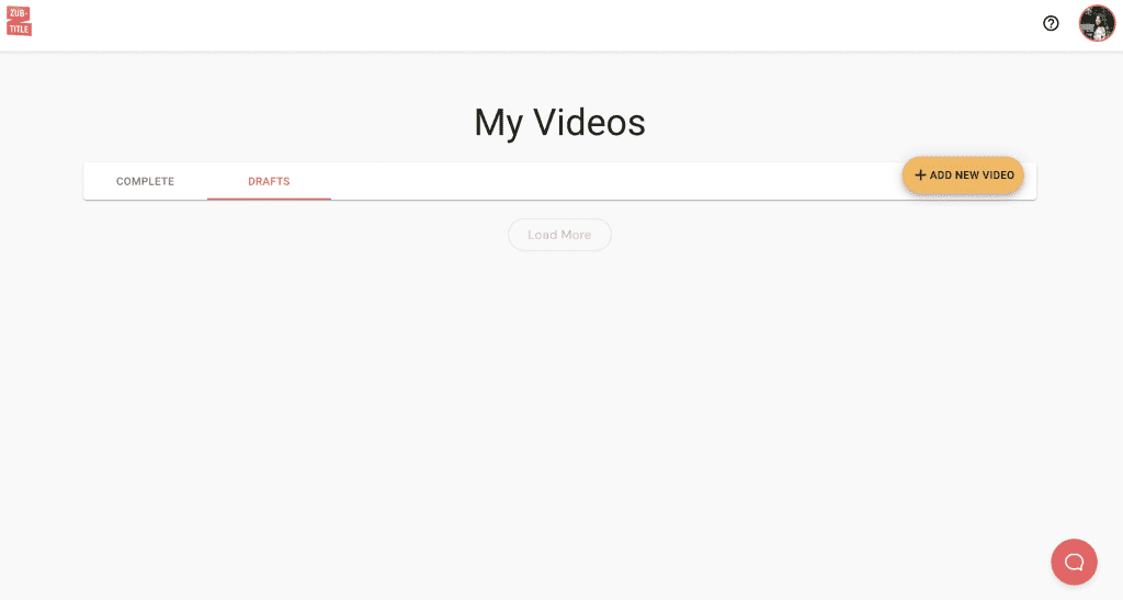 Zubtitle dashboard
