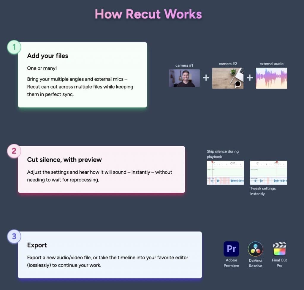 Recut: How to remove silence from videos automaticall (how do I use Recut)