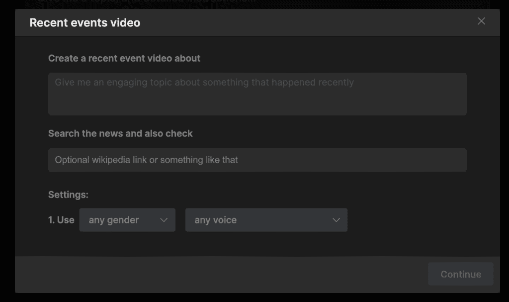 inVideo AI YouTube explainer guided workflow prompt window