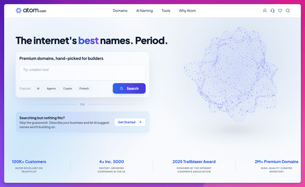 Atom: One of the top registration and domain marketplaces in 2026