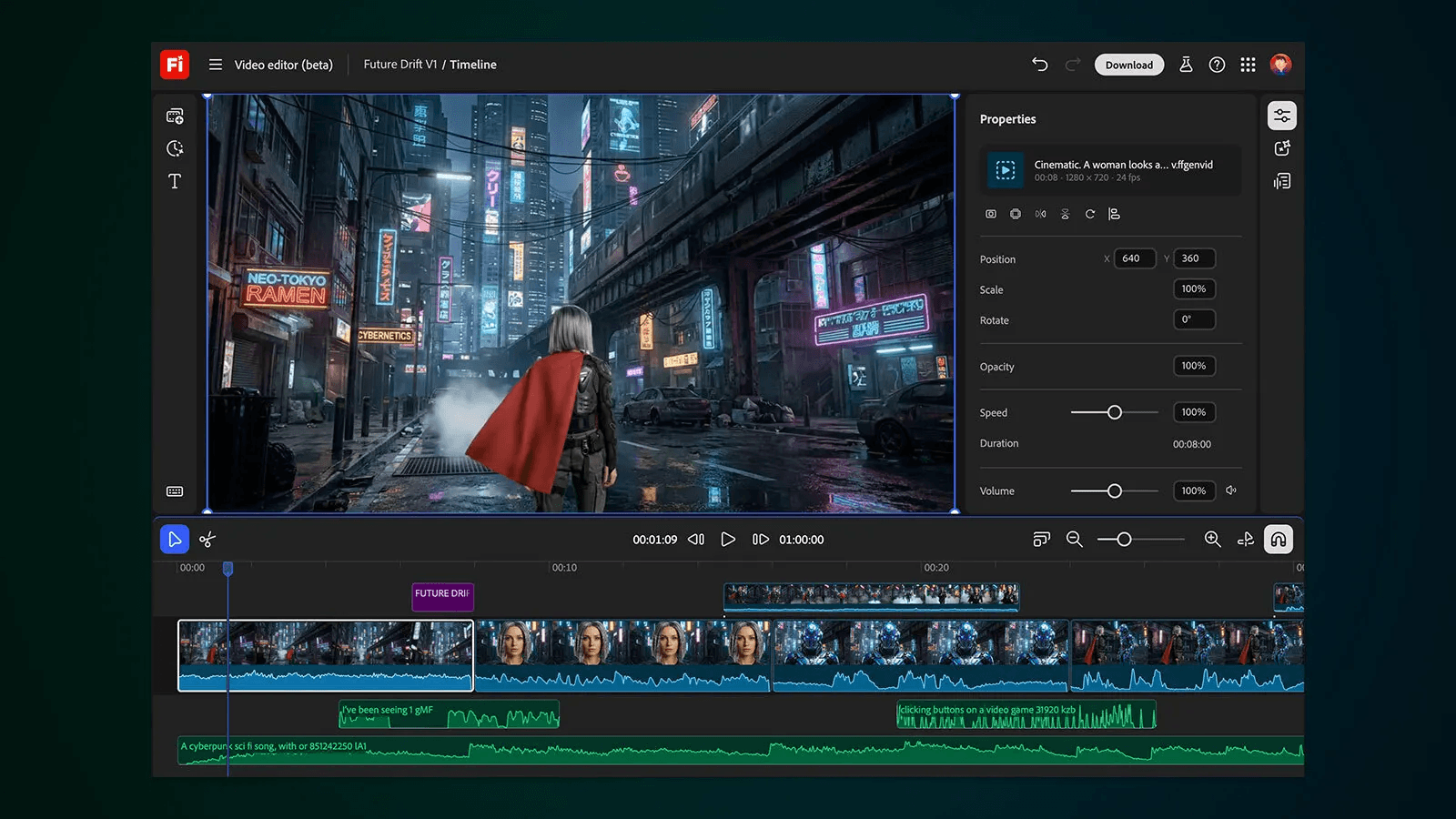 Adobe Firefly Video Editor (Beta)