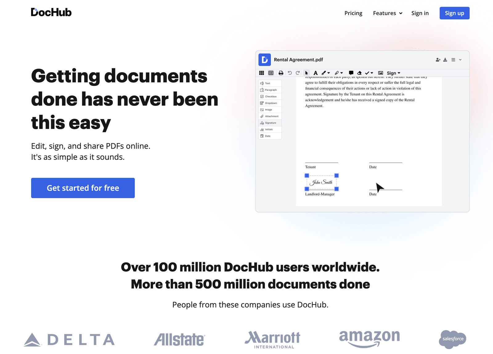 DocHub: one of the top PDF editors of 2026