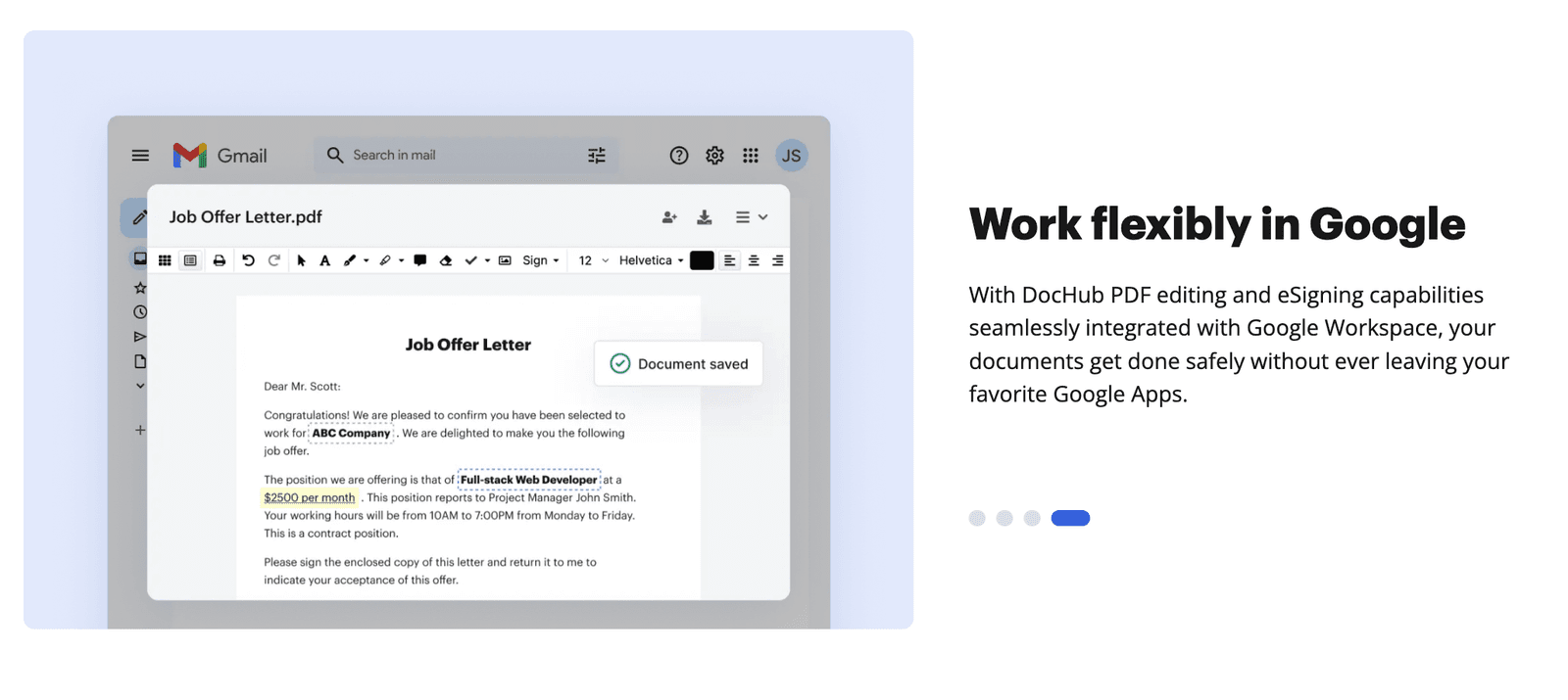 DocHub integration for Gmail, Google Drive and Google Workspace