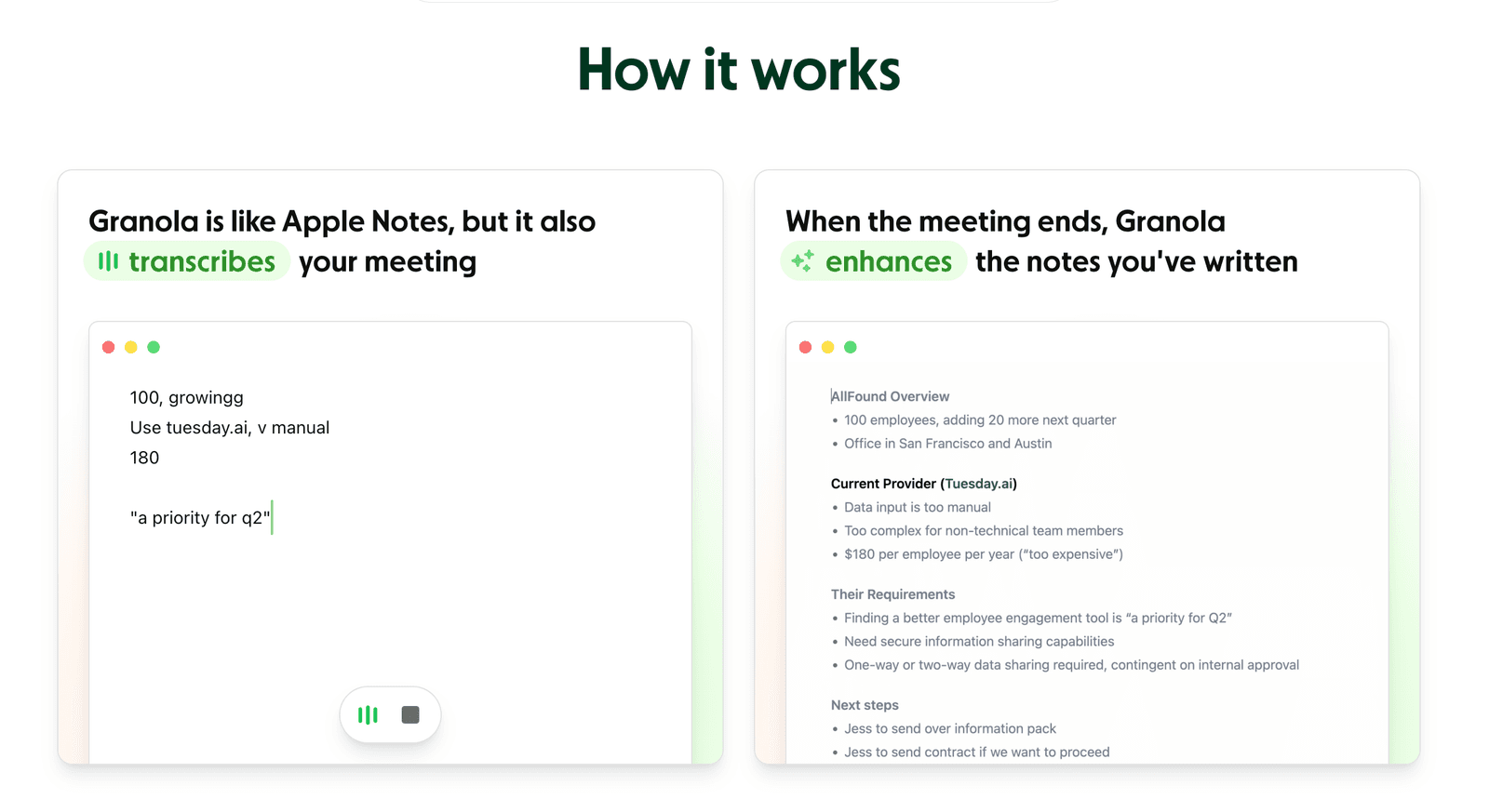 How Granola AI works